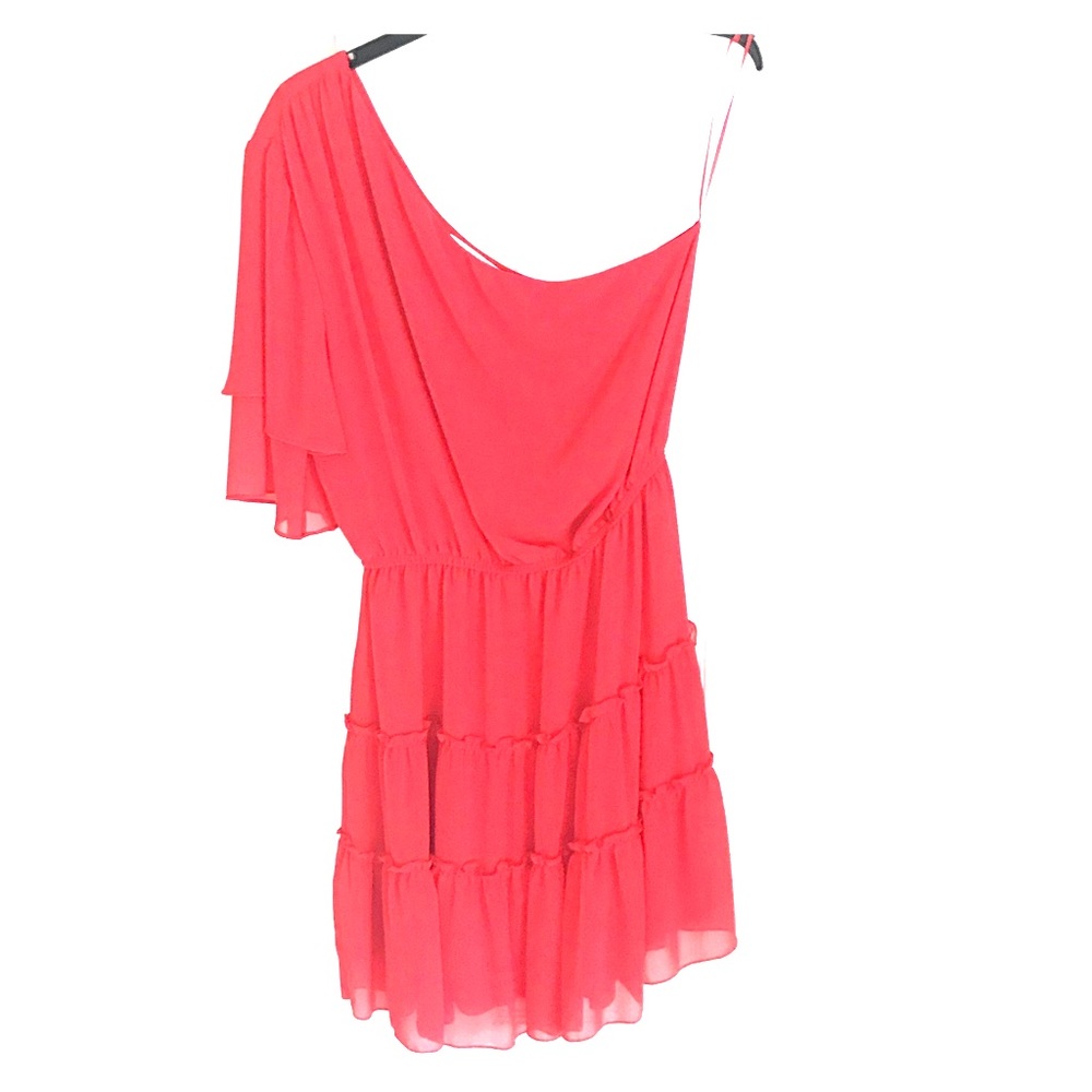 Beautiful red one-shoulder sundress